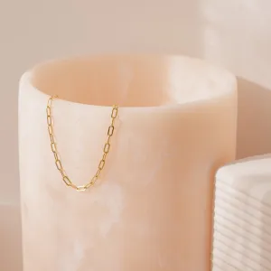 Tiny Paperclip Chain Anklet
