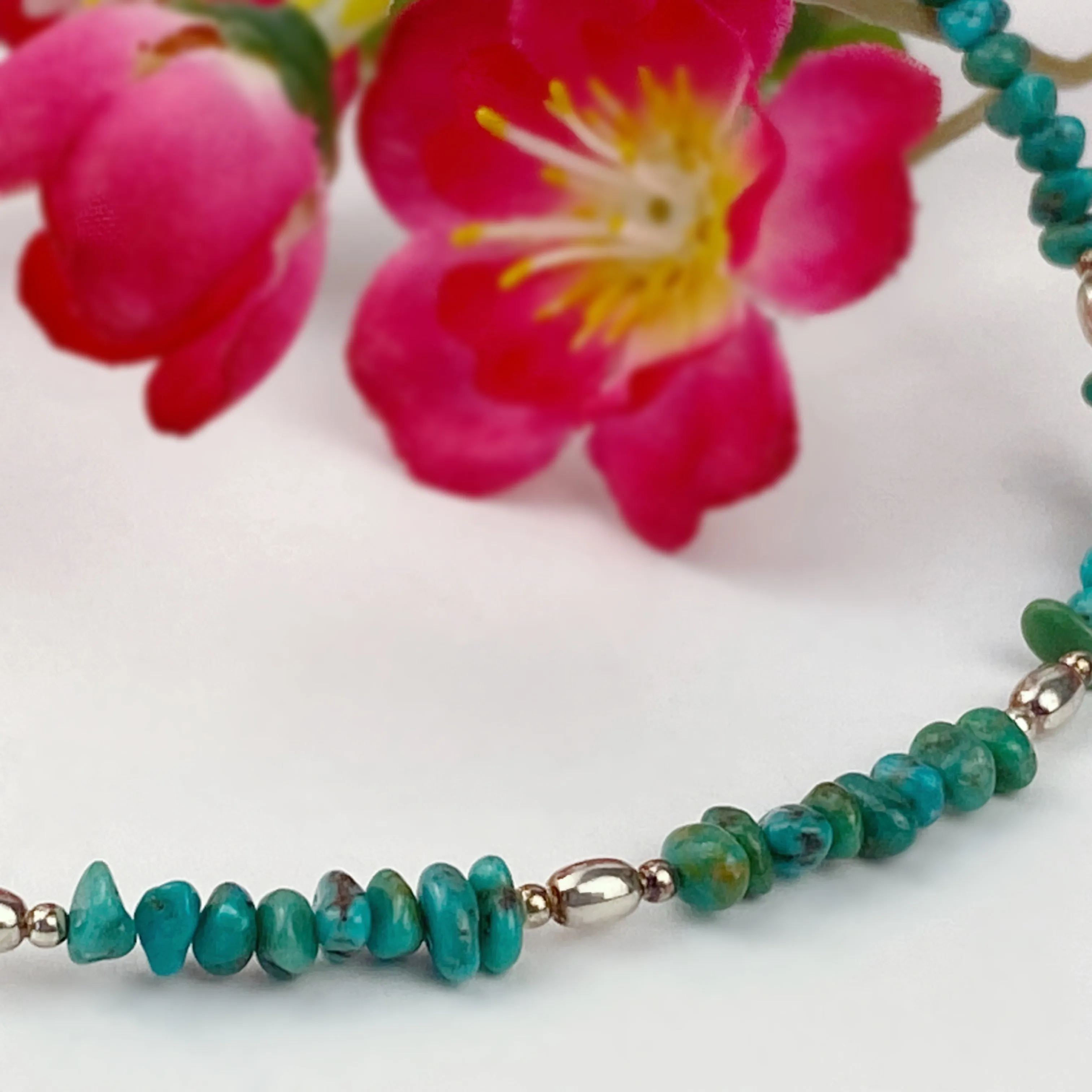 Turquoise Pebble Necklace - VNKL252