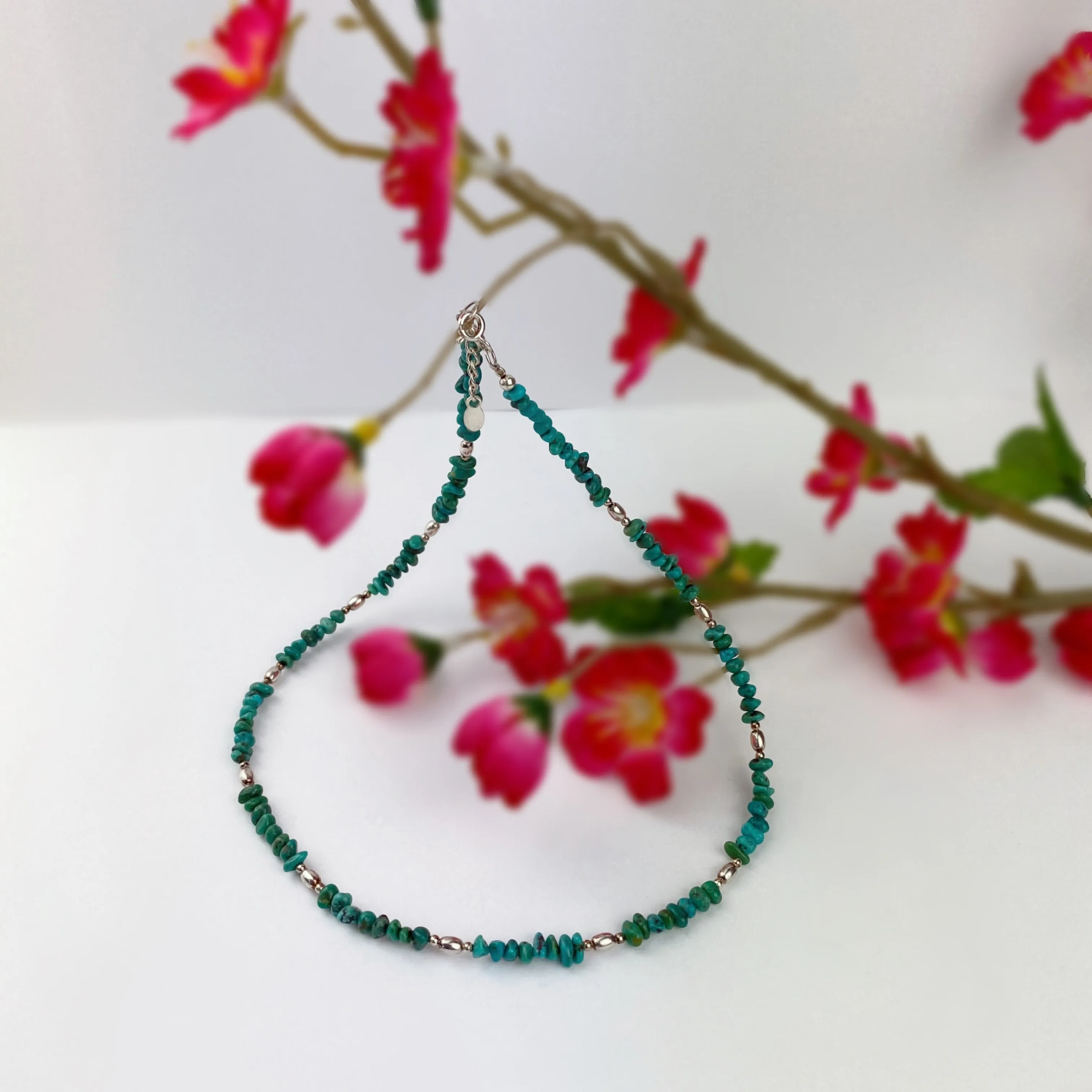 Turquoise Pebble Necklace - VNKL252
