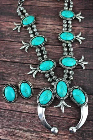Turquoise Squash Blossom