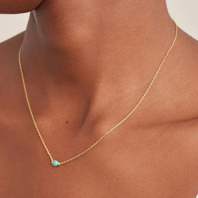 Turquoise Wave Necklace N044-02G