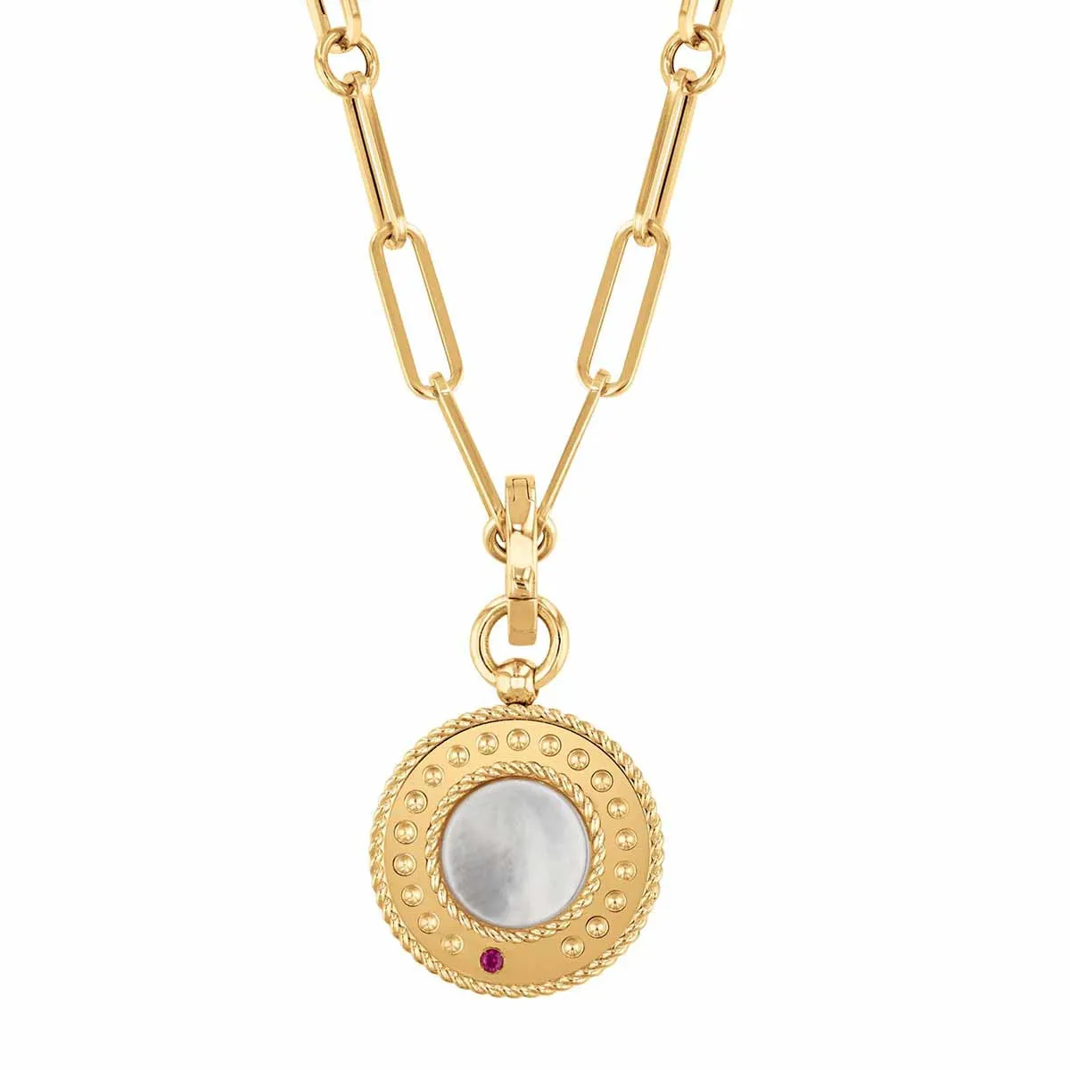 Venetian Princess 18K Gold Diamond Medallion Necklace
