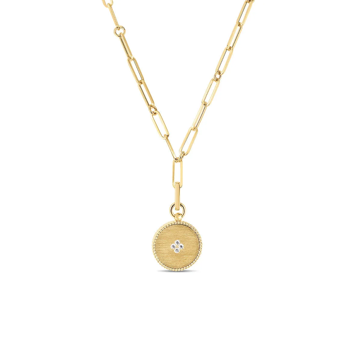 Venetian Princess 18K Gold Diamond Medallion Necklace
