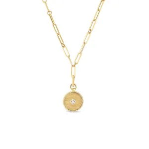 Venetian Princess 18K Gold Diamond Medallion Necklace