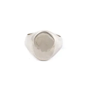 Weathered Sterling Silver Blank Signet Ring